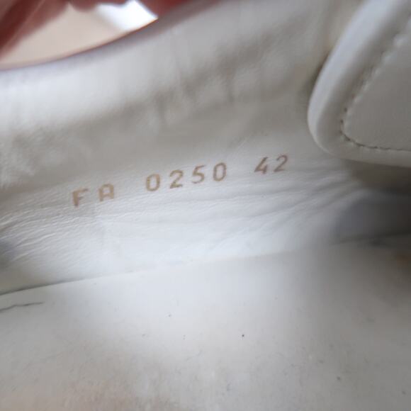 Celine Triomphe Low Lace-Up Sneaker Plain Logo Calfskin Suede Mens 9 - Picture 9 of 10